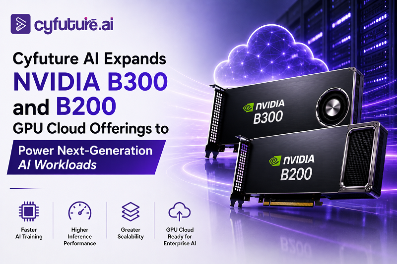 Cyfuture AI Expands NVIDIA B300 and B200 GPU Cloud Offerings to Power Next-Generation AI Workloads