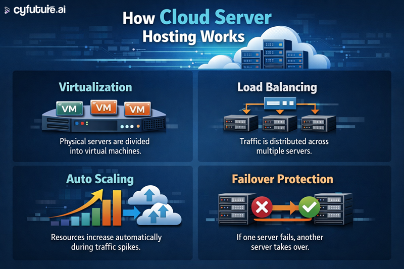 cloud server hosting working